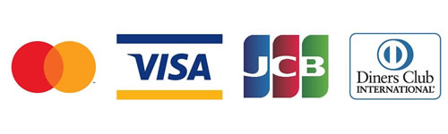 VISA・MasterCard・JCB・American Express・Diners Club・DISCVER